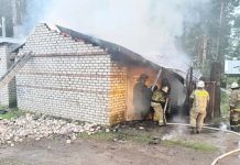 В Касимове сгорели сарай и машина